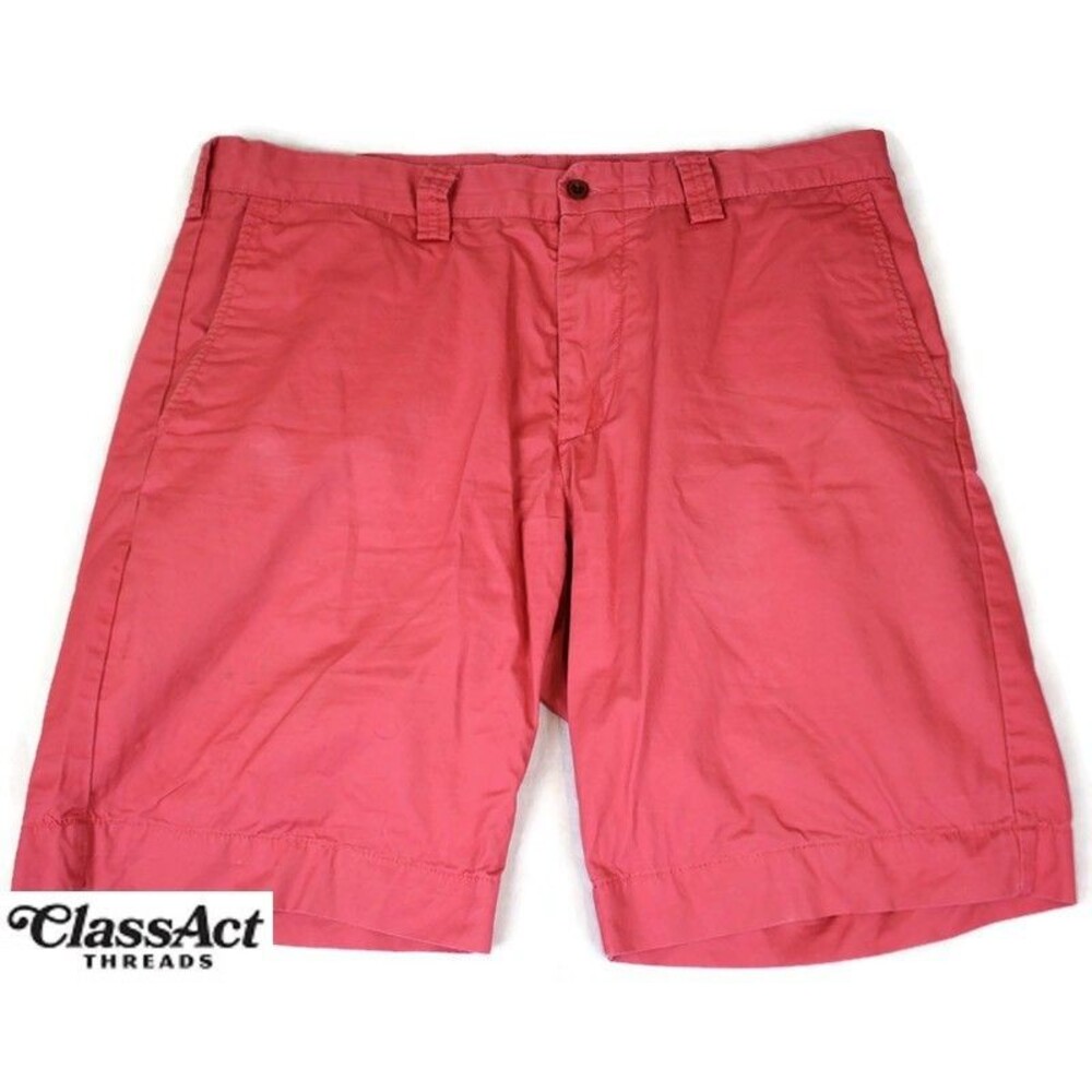 Polo by Ralph Lauren Coral Chino Shorts Sz 34 Pima Cotton Blend Flat Front Golf